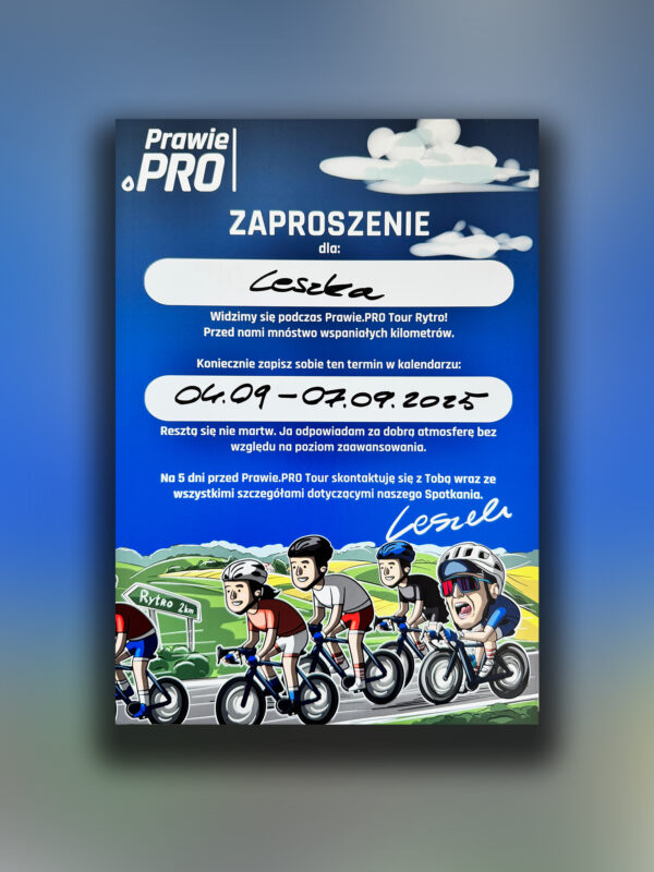 Alternative view of Prawie.PRO Tour Rytro 2026 Voucher na obóz kolarski