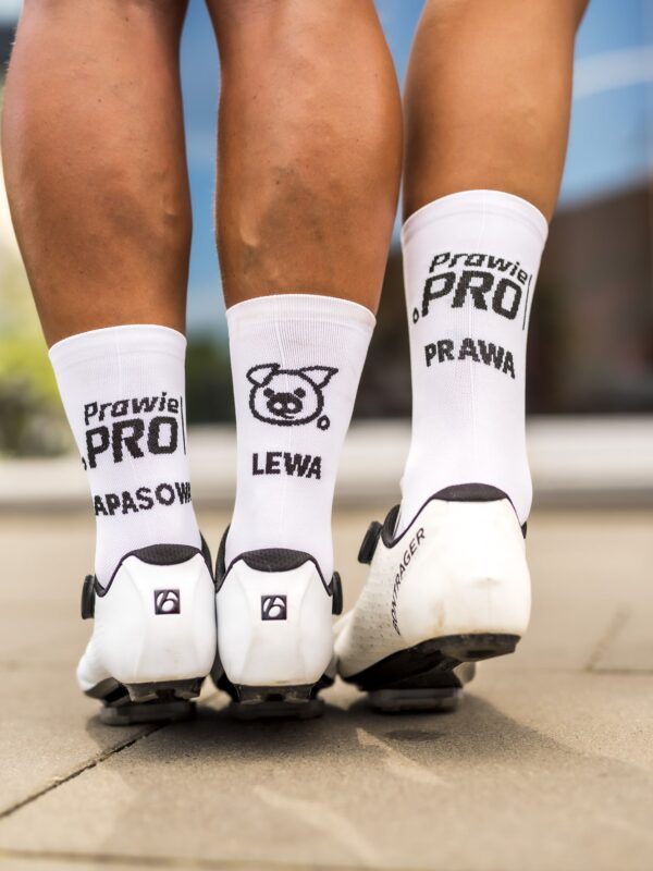 Alternative view of 3 Skarpetki kolarskie, do biegania Prawie.PRO 200W Białe Lewa + Prawa + Zapasowa
