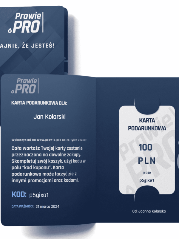 Alternative view of Cyfrowa Karta Podarunkowa Prawie.PRO