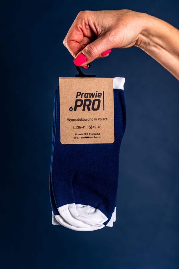 Skarpetki kolarskie, do biegania Prawie.PRO 200W Granatowe