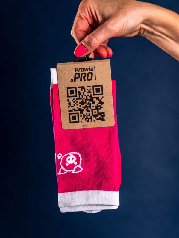 Skarpetki kolarskie, do biegania Prawie.PRO 200W Różowe PROsiak