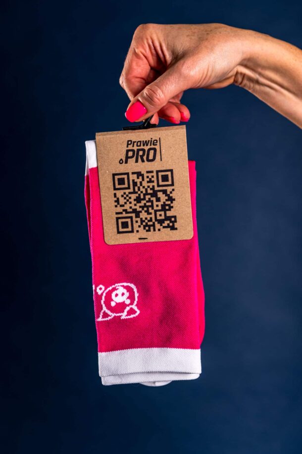 Skarpetki kolarskie, do biegania Prawie.PRO 200W Różowe PROsiak