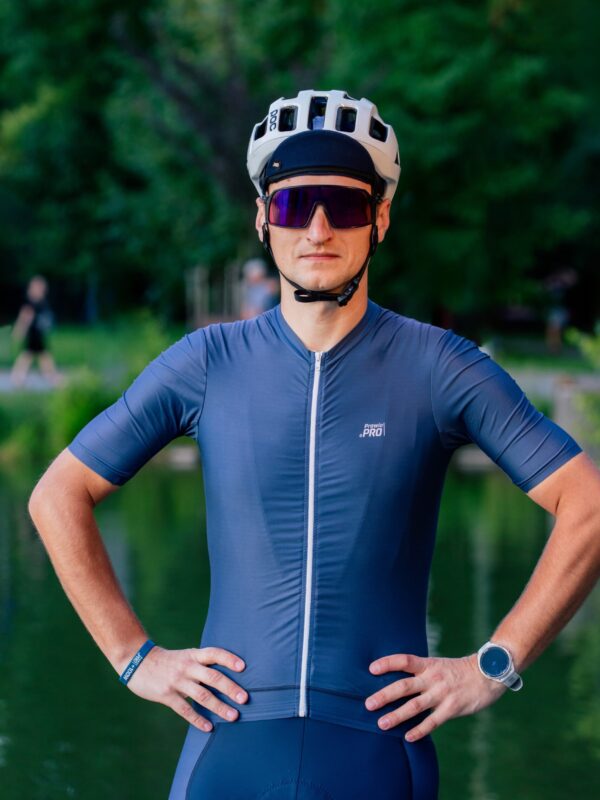 Koszulka kolarska męska Prawie.PRO 350W. Granatowa