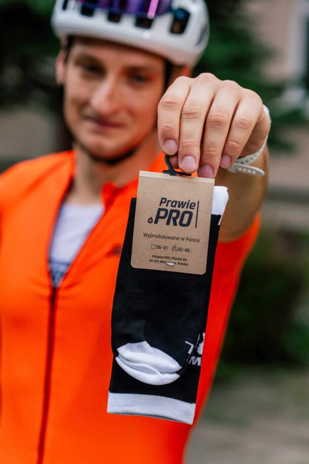 Skarpetki kolarskie, do biegania Prawie.PRO 200W Czarne