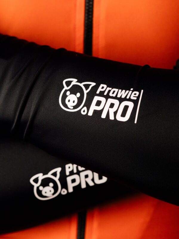 Rękawki Ocieplacze Kolarskie Prawie.PRO Czarne Unisex Slim - obrazek 6