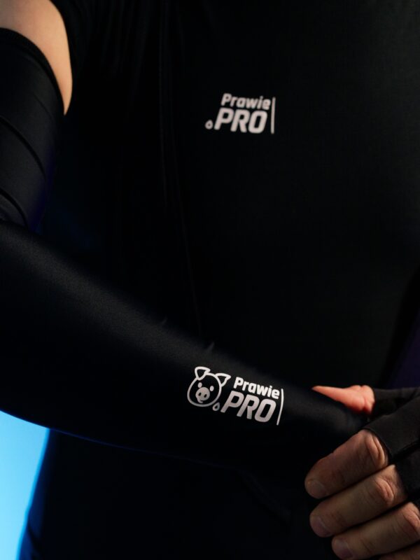 Rękawki Ocieplacze Kolarskie Prawie.PRO Czarne Unisex Slim - obrazek 9
