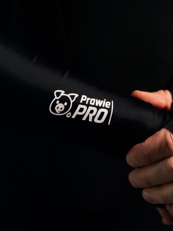 Rękawki Ocieplacze Kolarskie Prawie.PRO Czarne Unisex Slim - obrazek 10