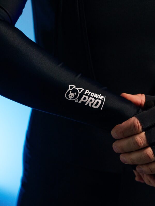 Rękawki Ocieplacze Kolarskie Prawie.PRO Czarne Unisex Slim