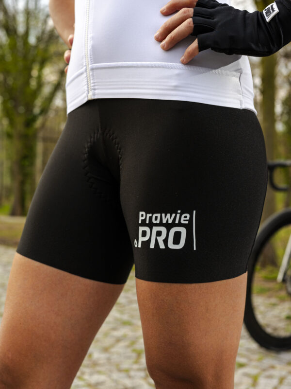 Spodenki kolarskie damskie Prawie.PRO 350W. Czarne