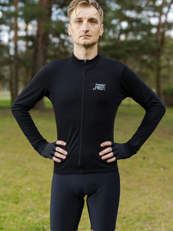 Bluza kolarska, gravelowa męska Prawie.PRO 300W Merino